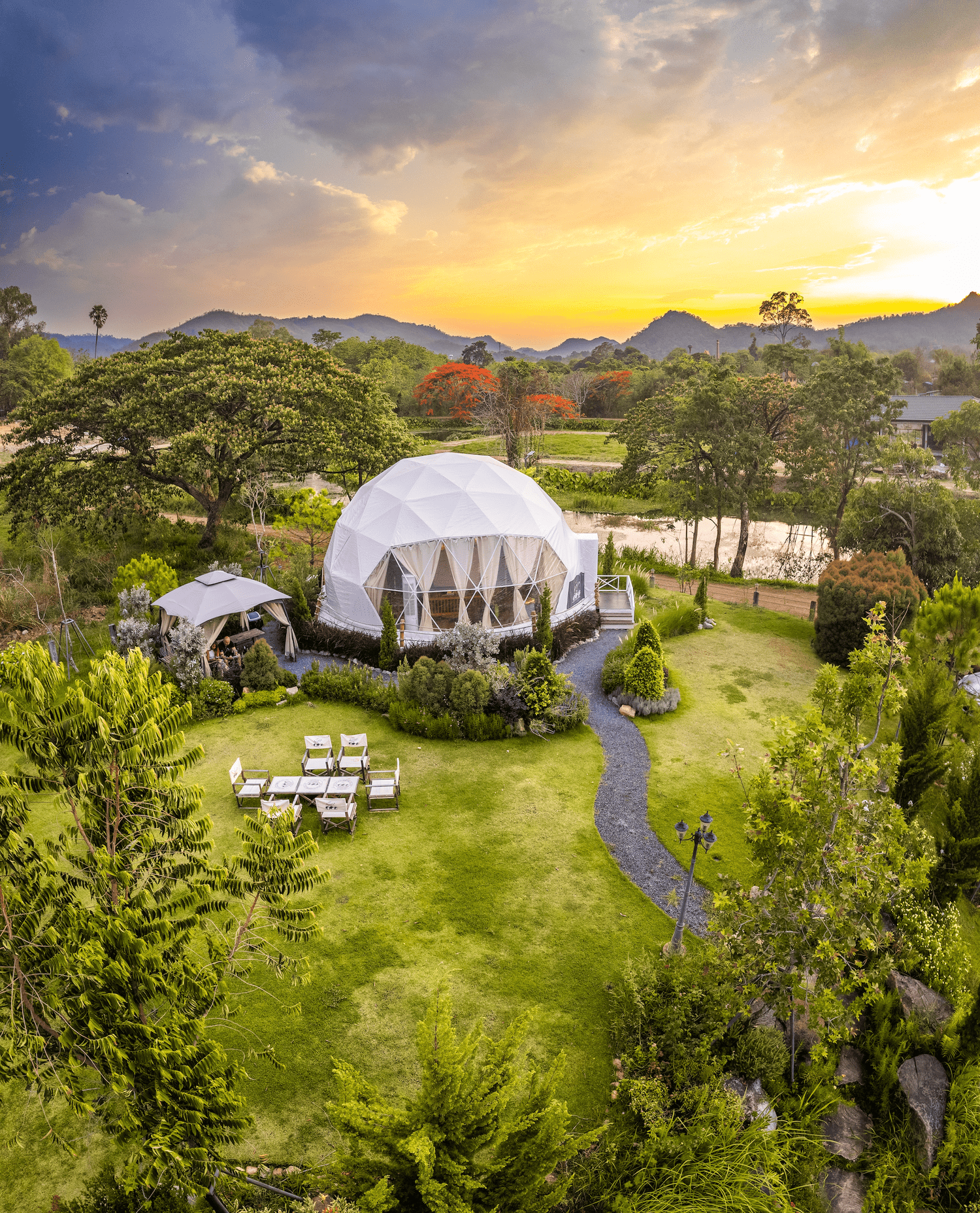 Eco-lodge at sunset — wildlife-based revenue